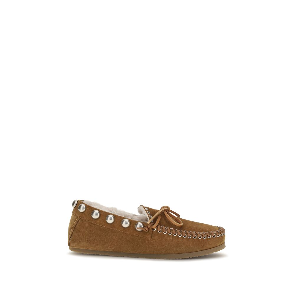 Brown Calf Leather Bos Taurus Slip-On Loafers