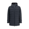 Gray Polyester Full-Length Jacket