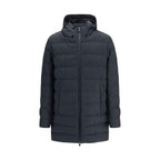 Gray Polyester Full-Length Jacket