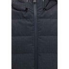 Gray Polyester Full-Length Jacket