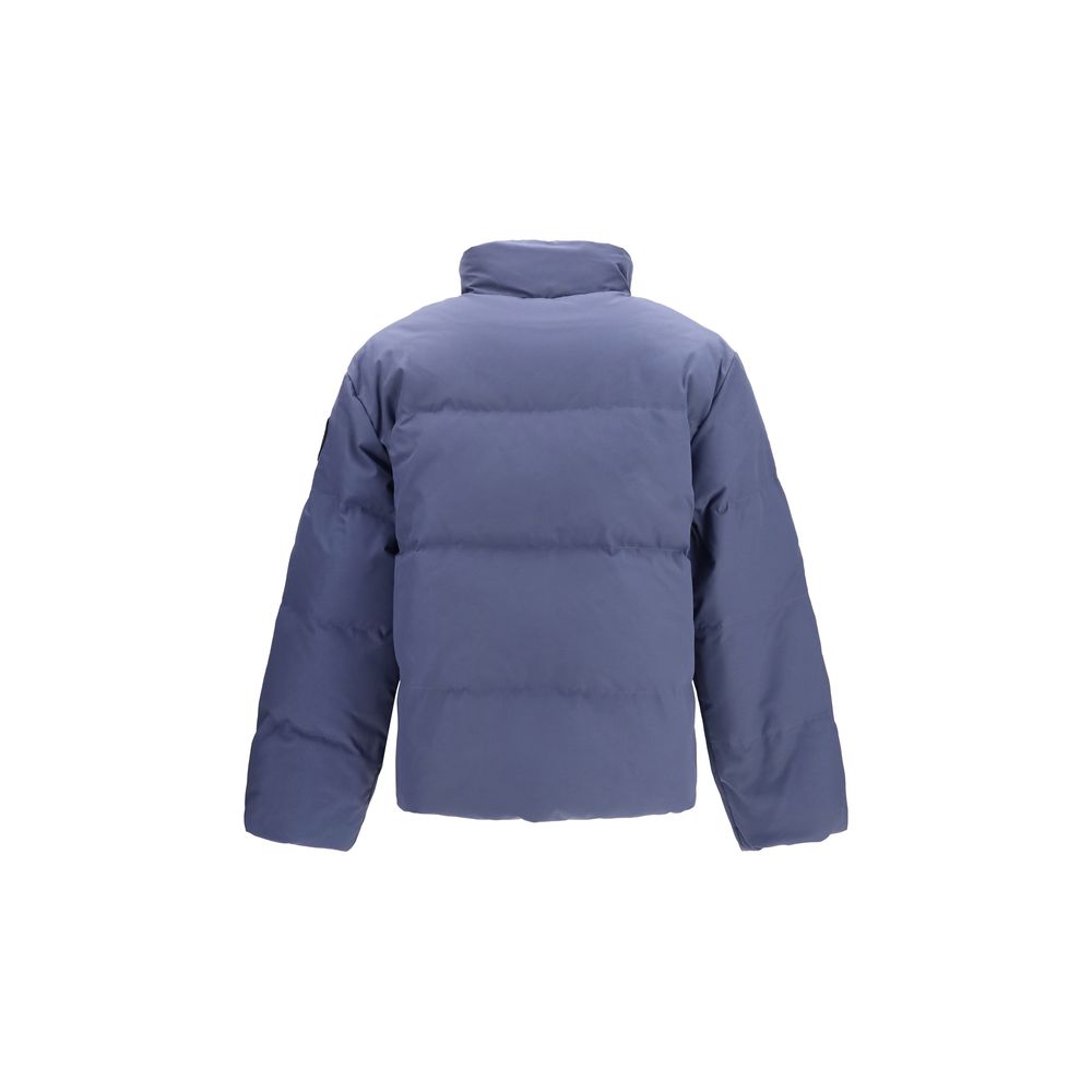 Blue Recycled Polyester Full-Length Jacket