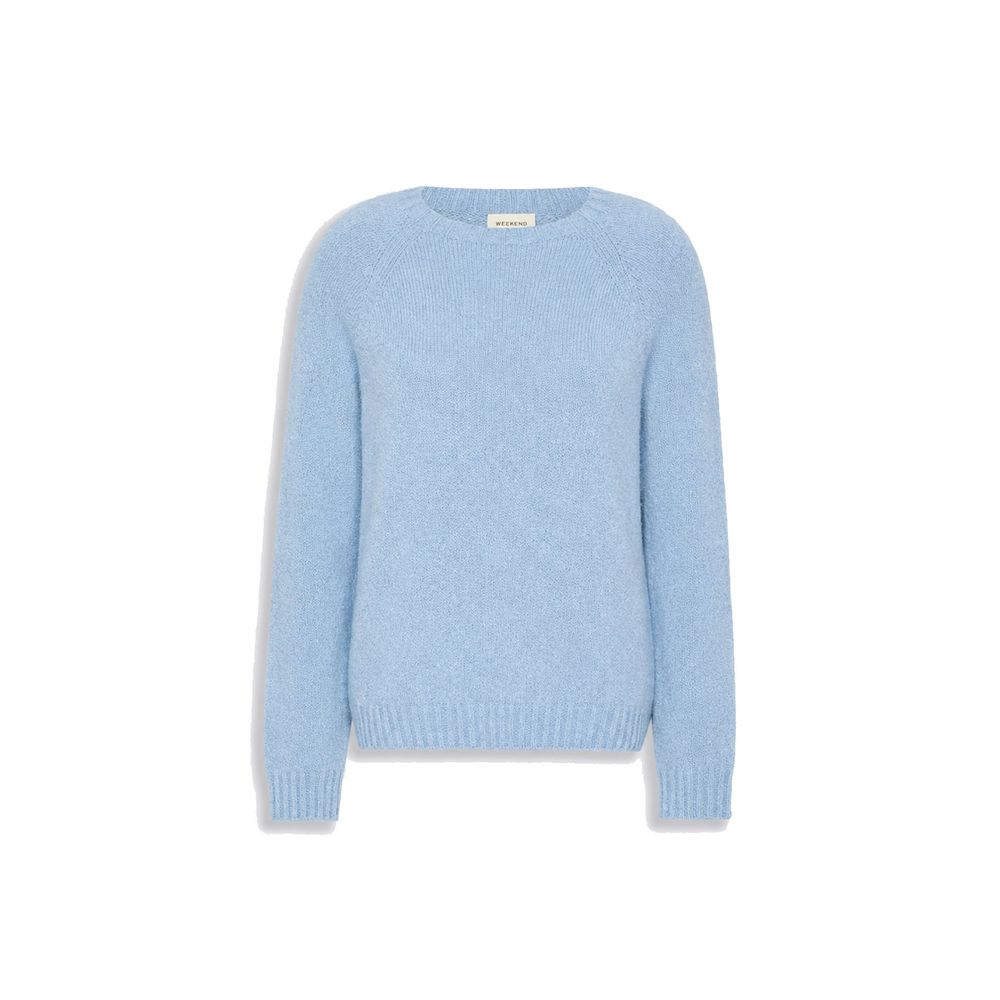 Blue Alpaca Leather Sweatshirt
