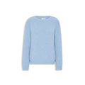 Blue Alpaca Leather Sweatshirt