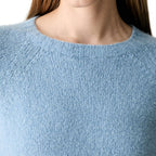 Blue Alpaca Leather Sweatshirt
