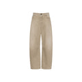 Beige Cotton Relaxed Fit Jeans