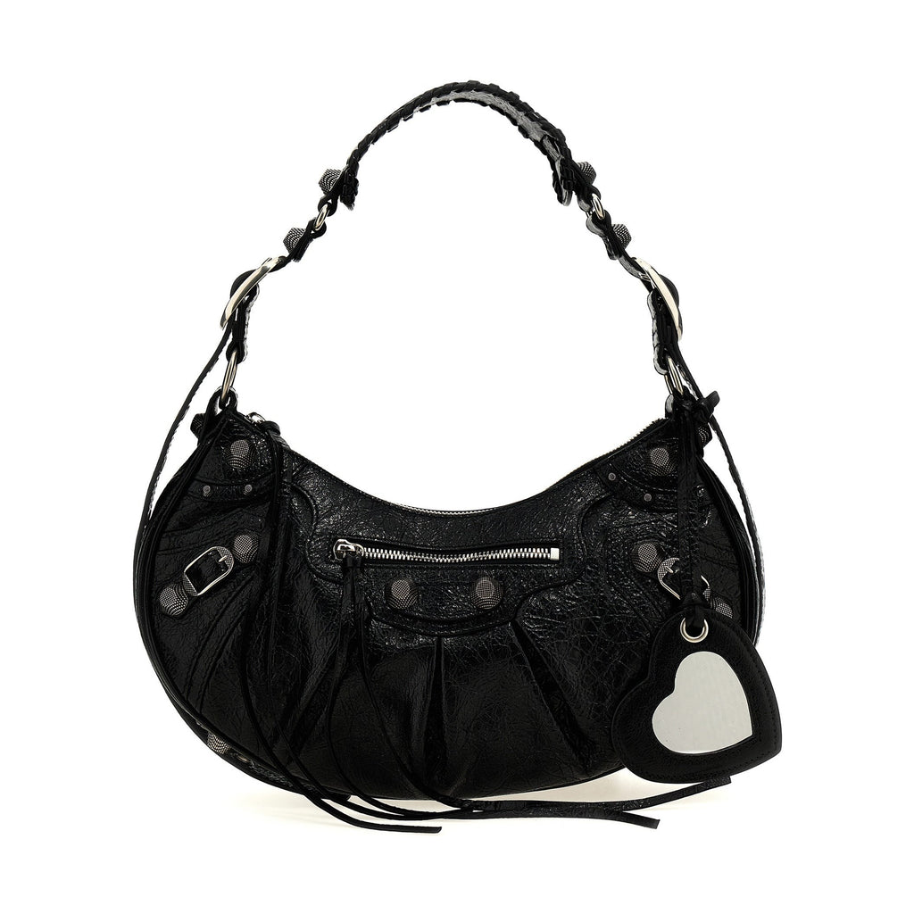 Black Lamb Leather Shoulder Bag