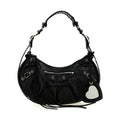 Black Lamb Leather Shoulder Bag