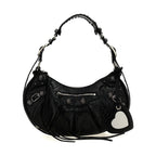 Black Lamb Leather Shoulder Bag