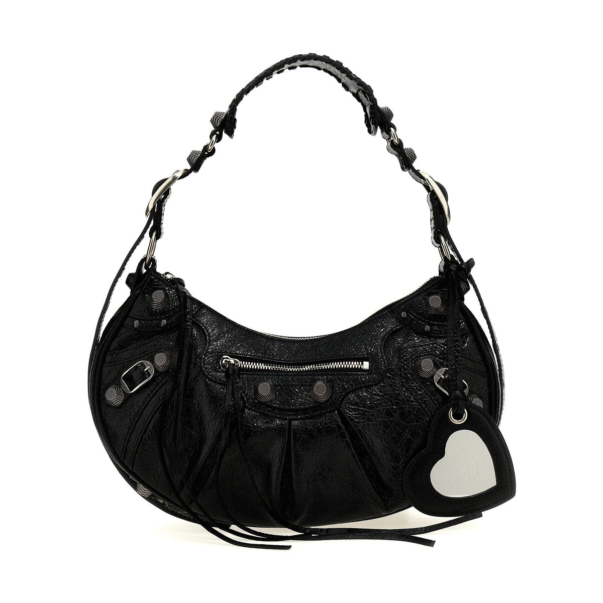 Black Lamb Leather Shoulder Bag