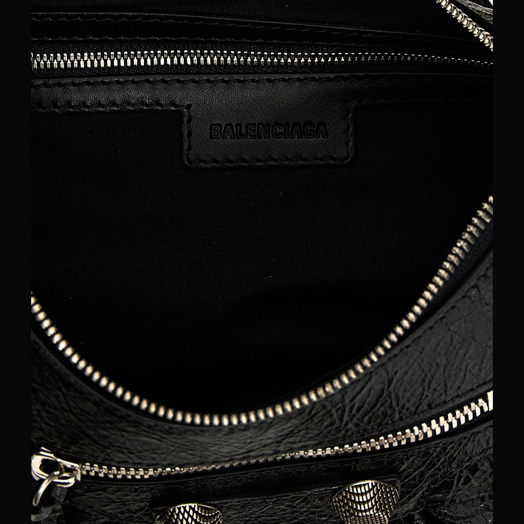 Black Lamb Leather Shoulder Bag