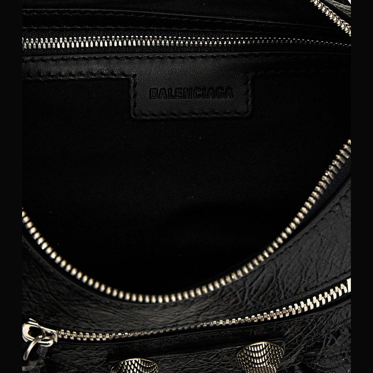 Black Lamb Leather Shoulder Bag