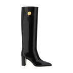 Black Calfskin Over The Knee