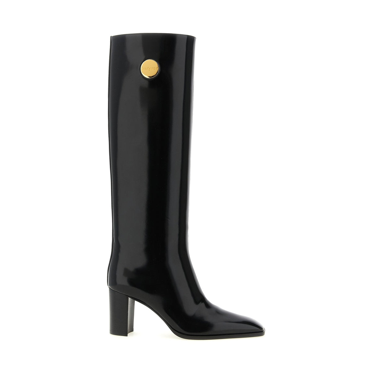 Black Calfskin Over The Knee