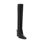 Black Calfskin Over The Knee