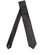 Black Satin 100% Silk Adjustable Tied Men Necktie Tie