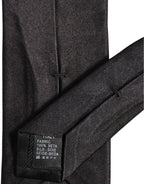 Black Satin 100% Silk Adjustable Tied Men Necktie Tie
