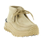 Beige Leather Ankle Boots