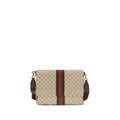 Beige Fabric Shoulder Bag
