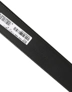 Black Leather Bee Accent Metal Buckle Belt