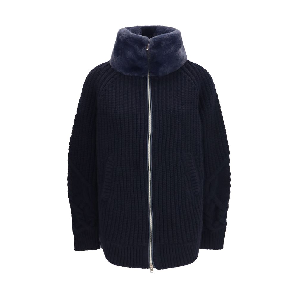 Blue Wool Oves Aries Full-Length Jacket