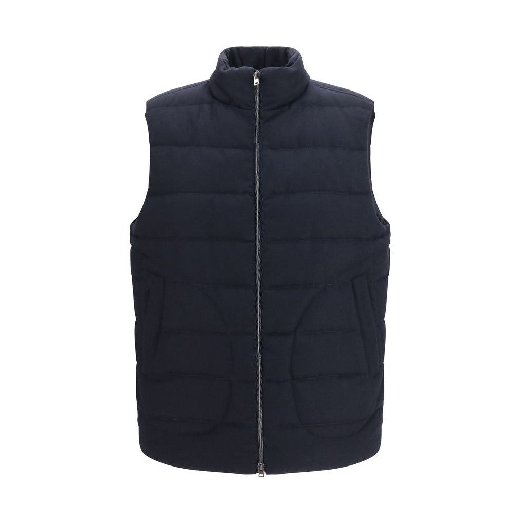 Blue Wool Oves Aries Sleeveless Jacket