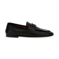 Black Calfskin Slip-On Loafers