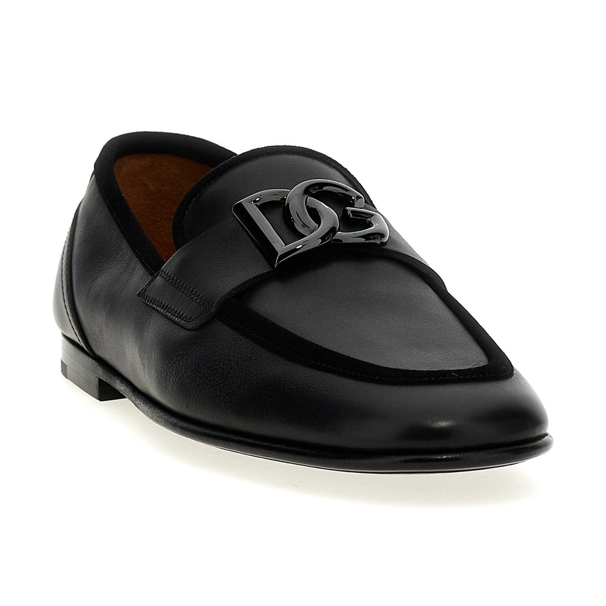 Black Calfskin Slip-On Loafers