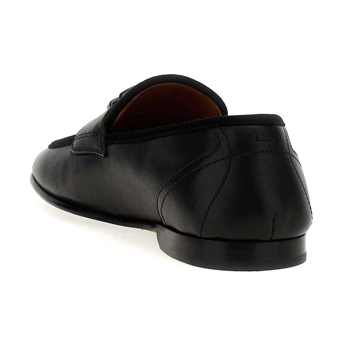 Black Calfskin Slip-On Loafers