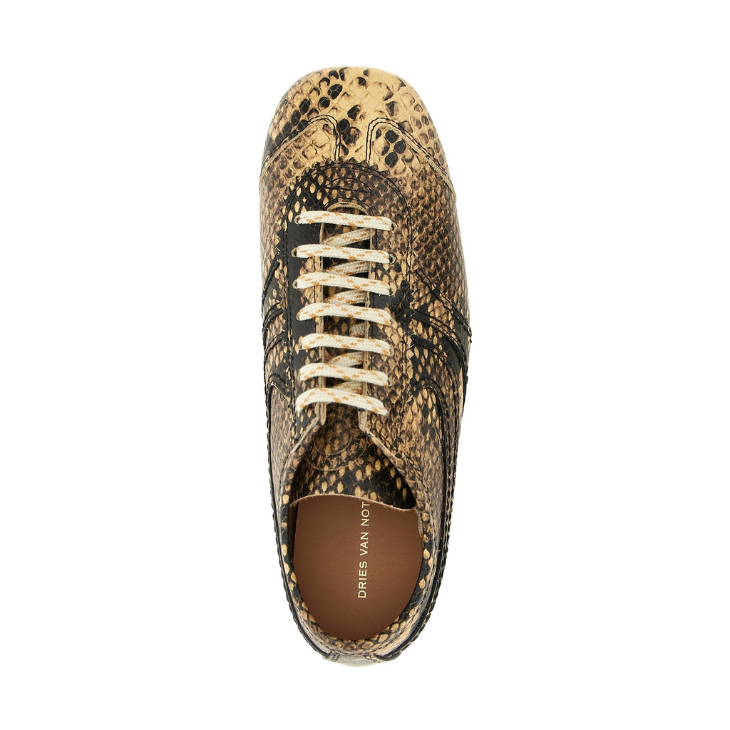 Beige Calfskin Low Top Sneakers