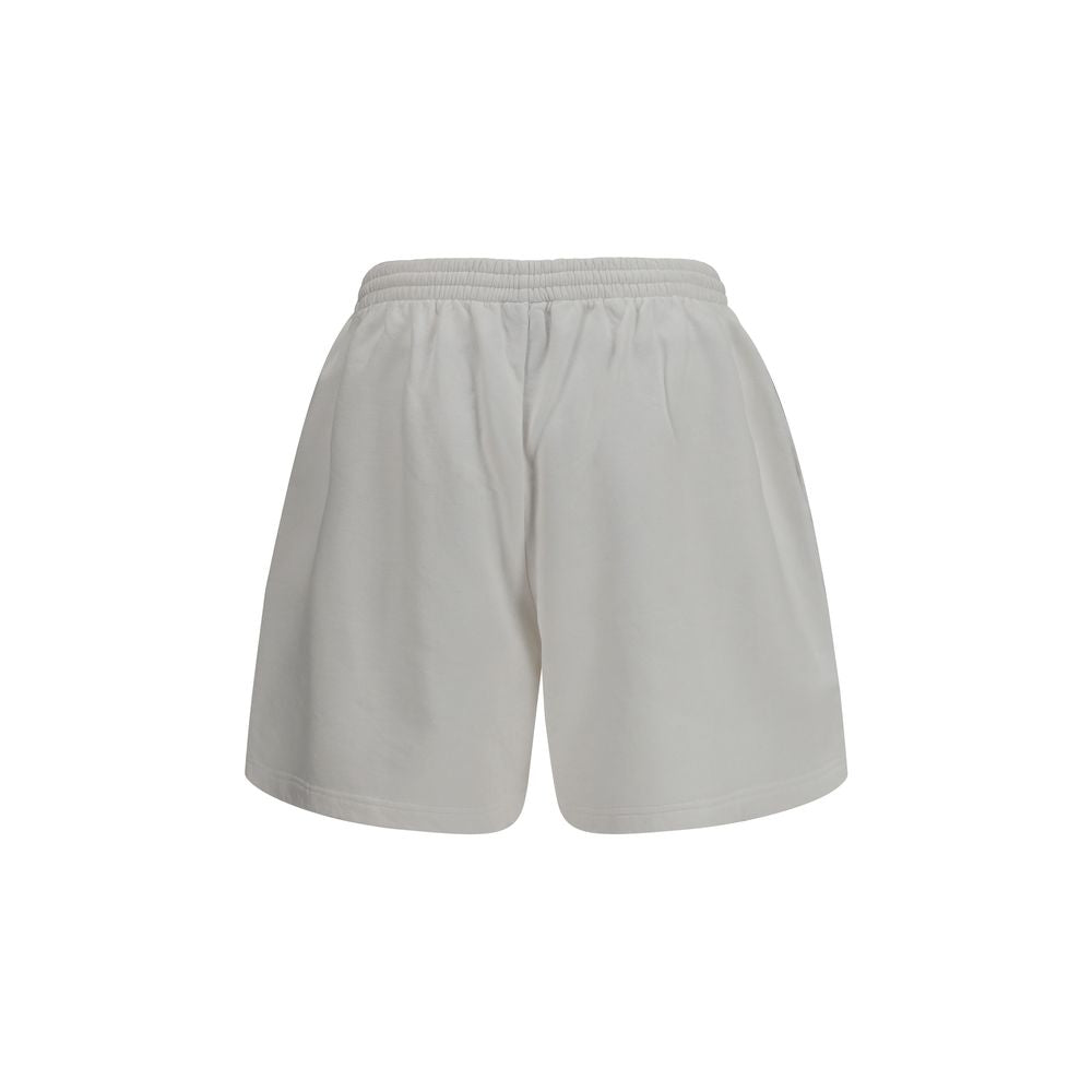 White Cotton Bermuda Shorts