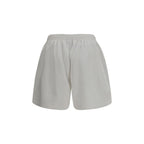 White Cotton Bermuda Shorts