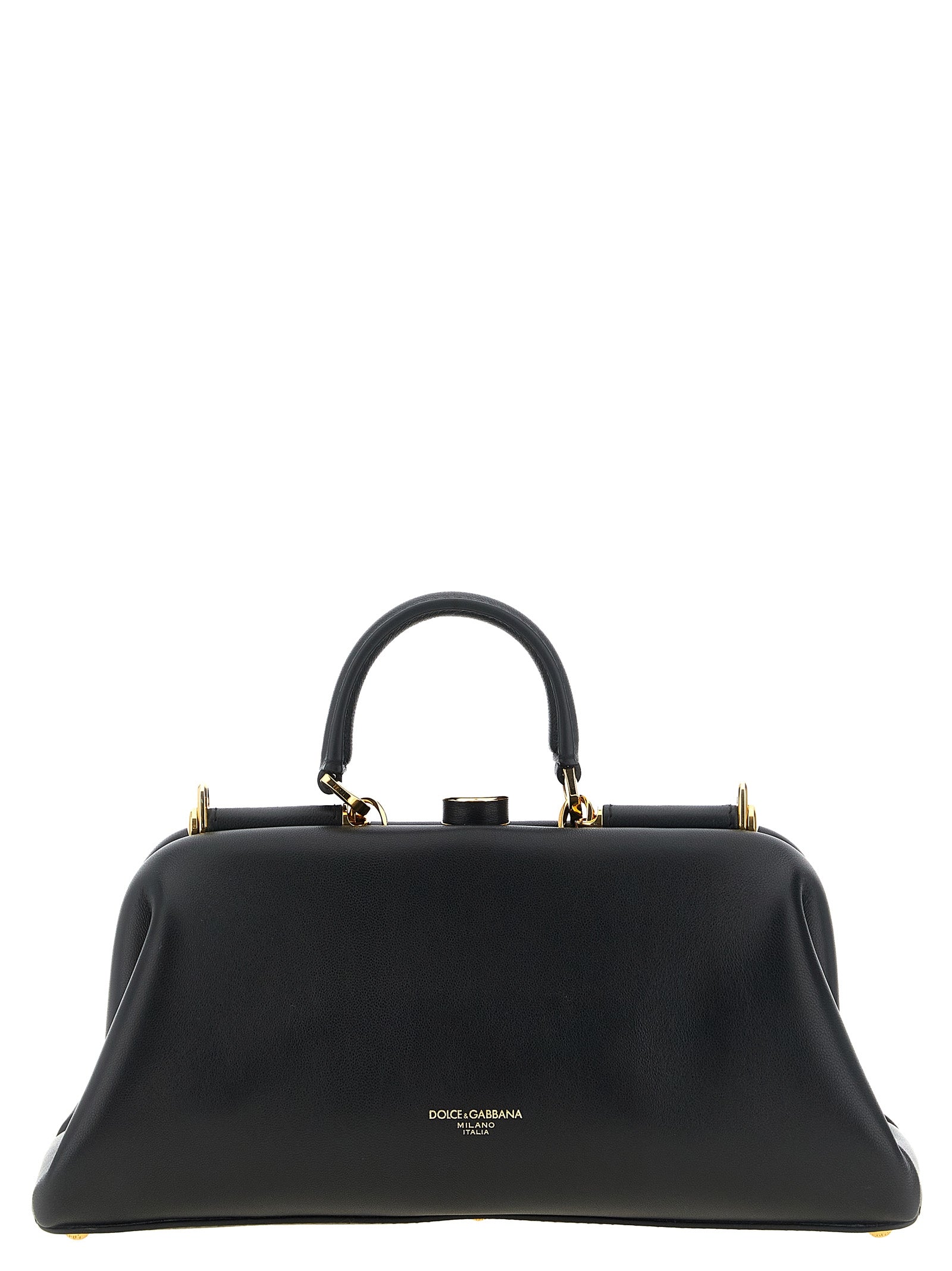 Black Lamb Leather Handbag