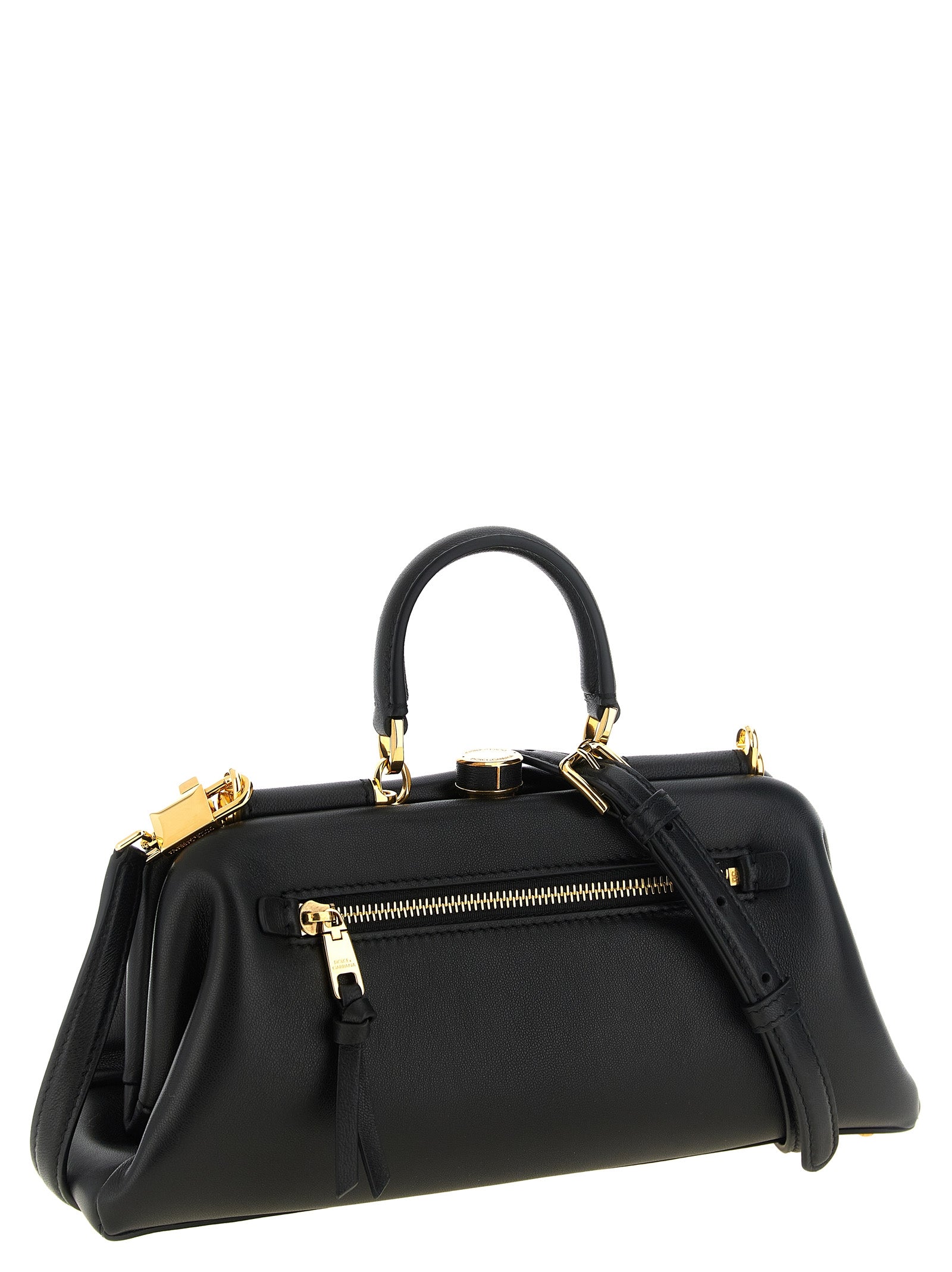 Black Lamb Leather Handbag