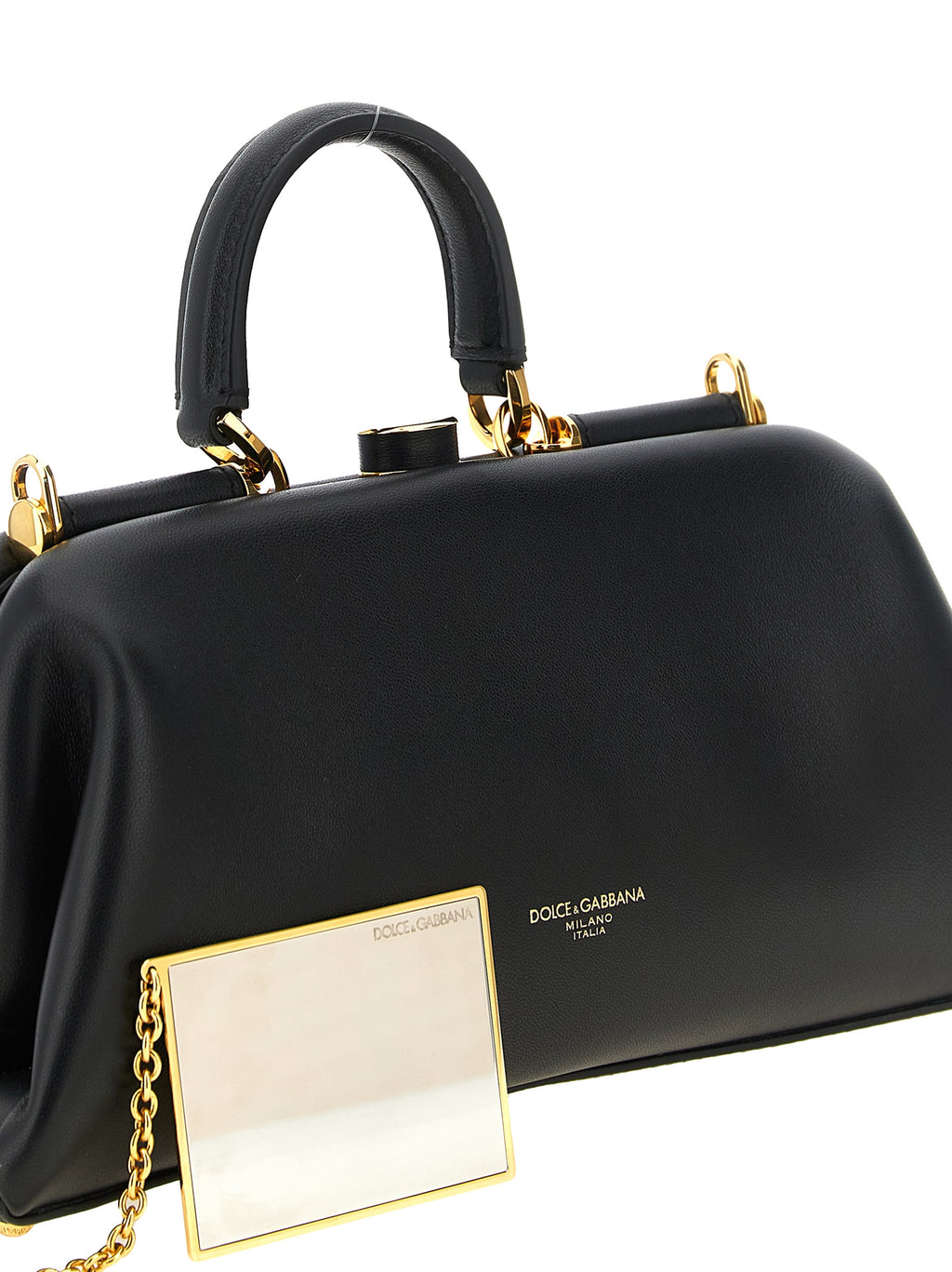 Black Lamb Leather Handbag