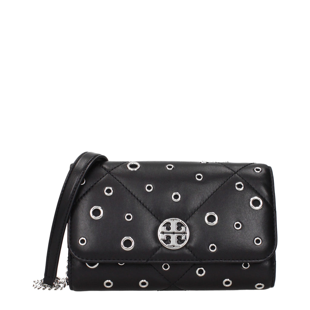 Black Leather Clutch Bag