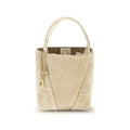 Beige Calf Leather Bos Taurus Backet Bag