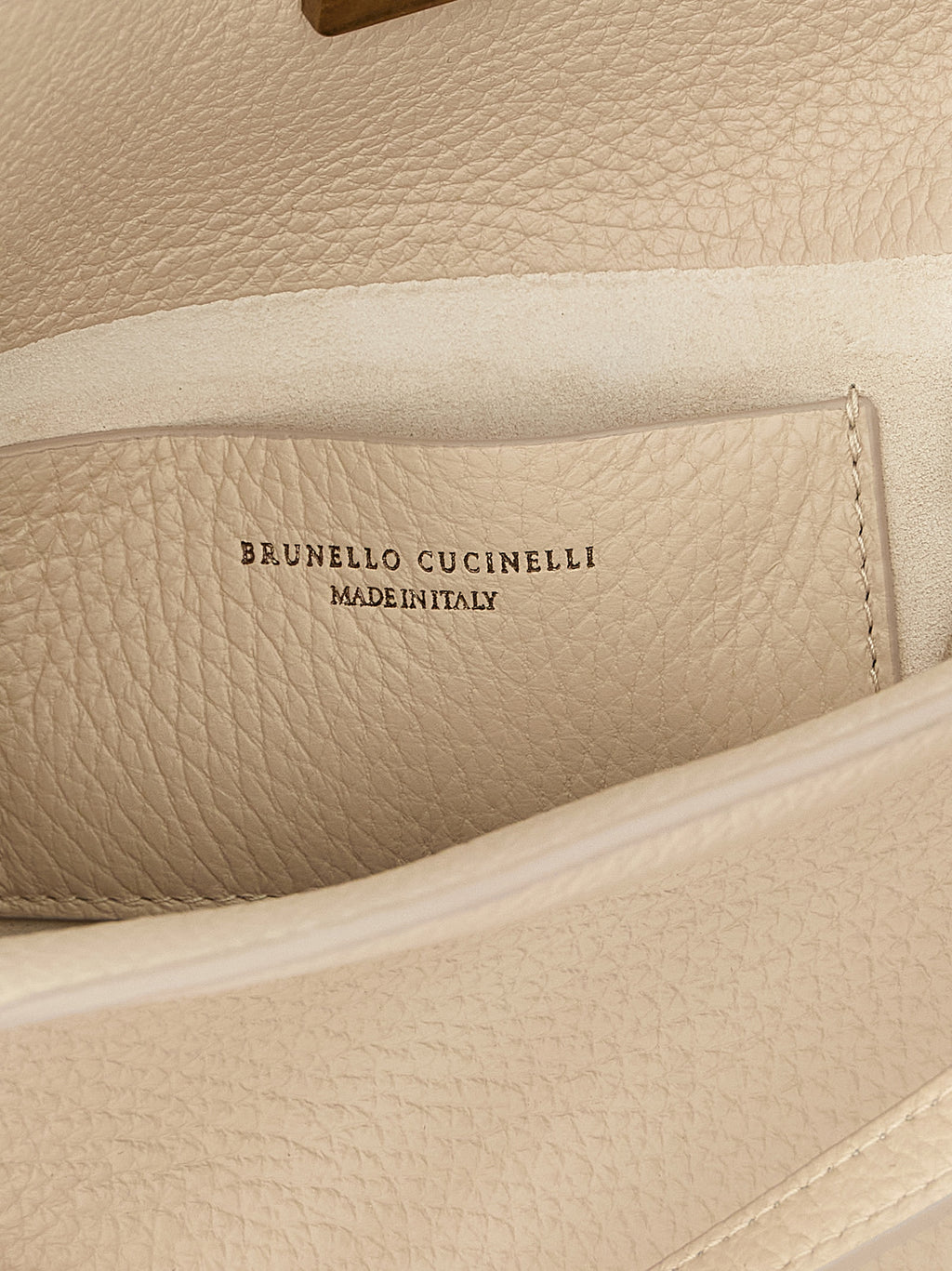 Beige Nubuc Leather Handbag