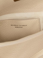Beige Nubuc Leather Handbag