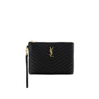 Black Calf Leather Bos Taurus Clutch Bag