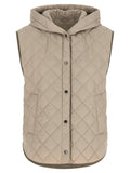 Beige Polyamide Sleeveless Jacket