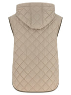 Beige Polyamide Sleeveless Jacket