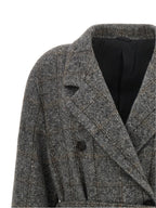 Gray Alpaca Leather Coat