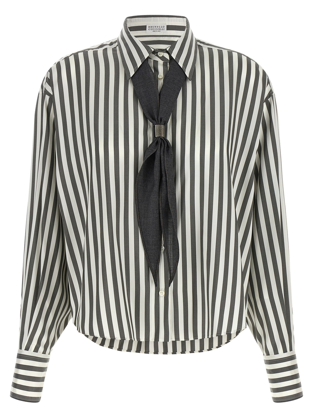 Bicolor Silk Blouse