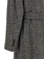 Gray Alpaca Leather Coat