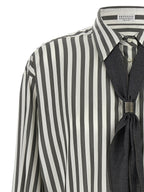 Bicolor Silk Blouse