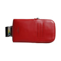 Red Calfskin Leather Phone Cardholder Crossbody Borse Bag