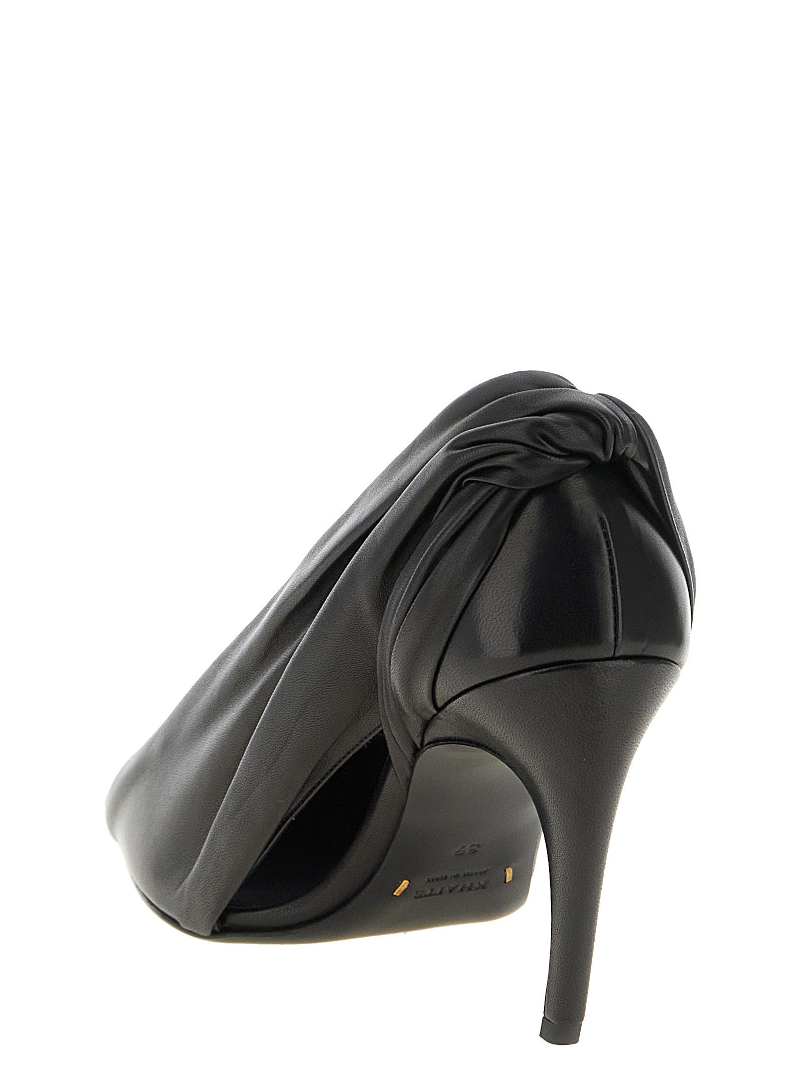 Black Calfskin High Heel Pumps