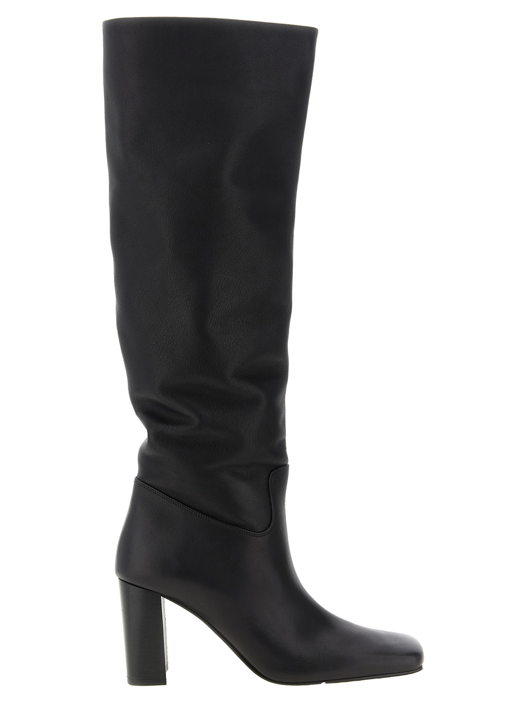 Black Calfskin Over The Knee