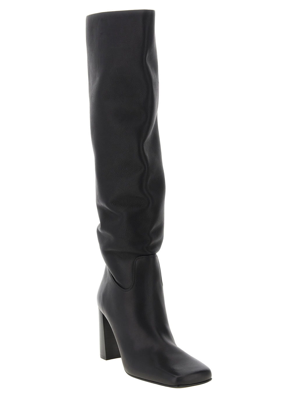 Black Calfskin Over The Knee
