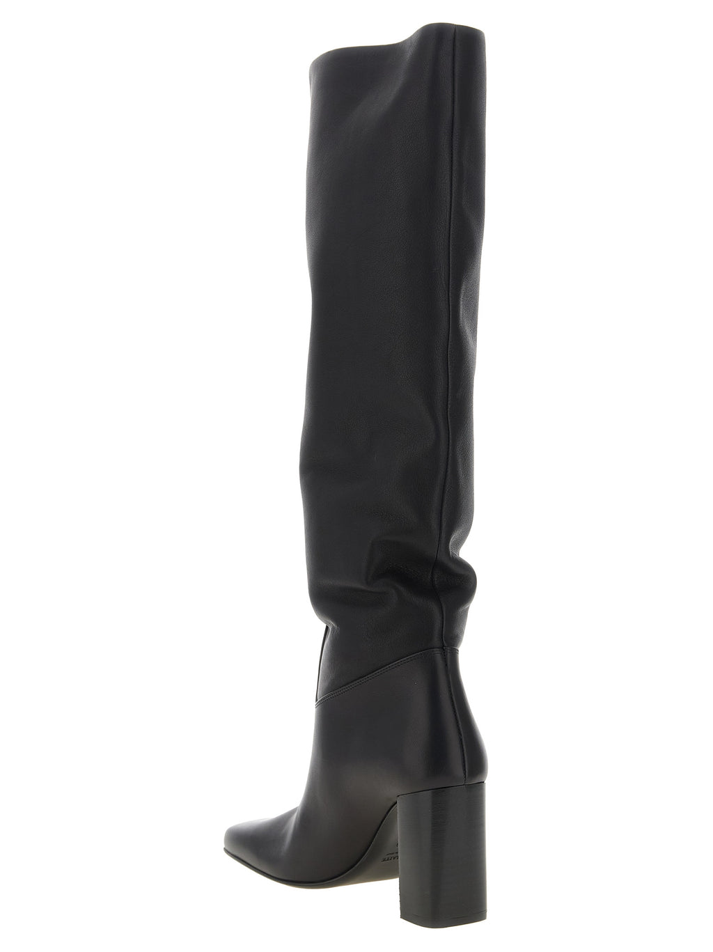 Black Calfskin Over The Knee